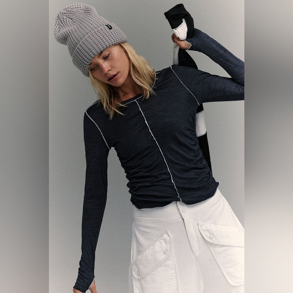 FP Movement by Free People Navy Long Sleeve Top